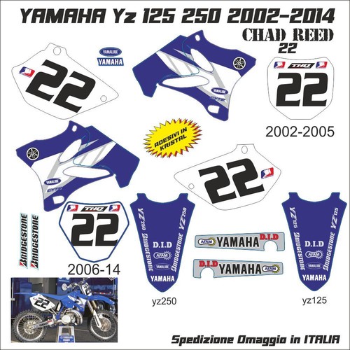 Adesivi kristal yamaha yz - kristal,